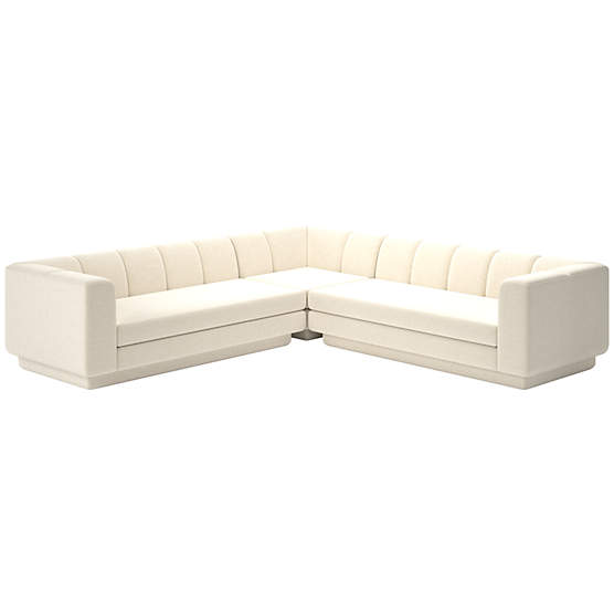 Yarrow 3-Piece L-Shaped Sectional Sofa Nomad Snow