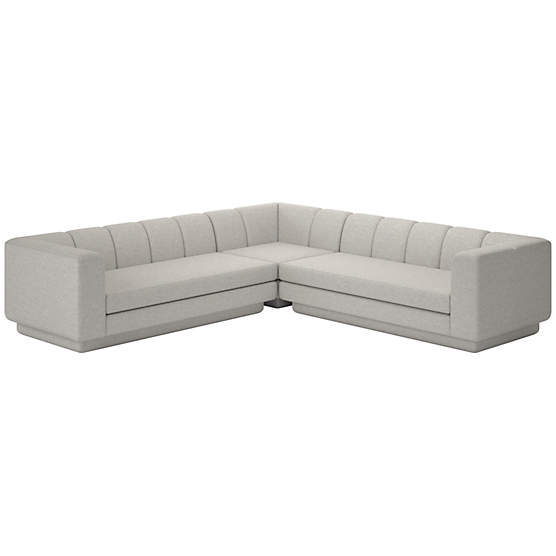Yarrow 3-Piece L-Shaped Sectional Sofa Hatch Platinum