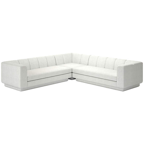 Yarrow 3-Piece L-Shaped Sectional Sofa Elliot Dove