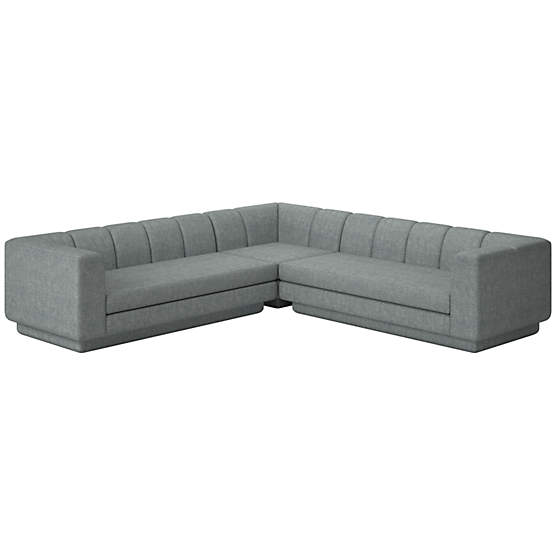 Yarrow 3-Piece L-Shaped Sectional Sofa Nomad Charcoal