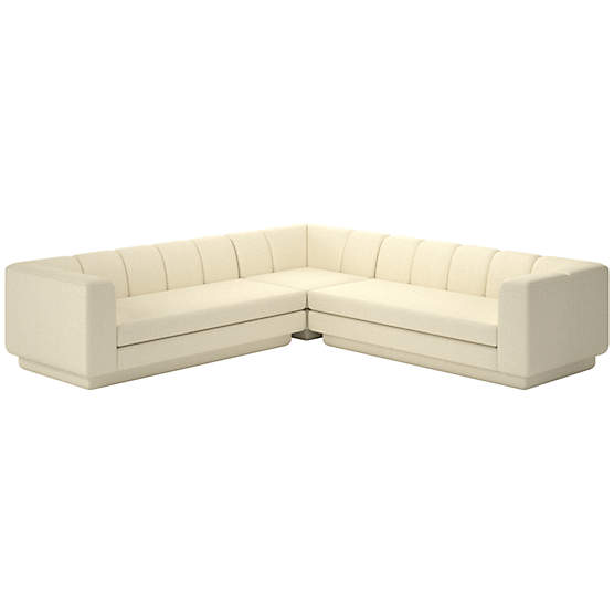 Yarrow 3-Piece L-Shaped Sectional Sofa Bloce Cream