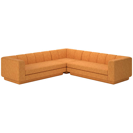 Yarrow 3-Piece L-Shaped Sectional Sofa Dream Ginger Tea