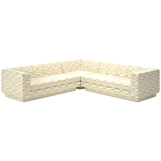 Yarrow 3-Piece L-Shaped Sectional Sofa Piano Cloud