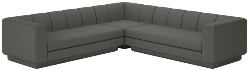 Viewing product image Yarrow 3-Piece L-Shaped Sectional Sofa Taylor Charcoall - image 1 of 7