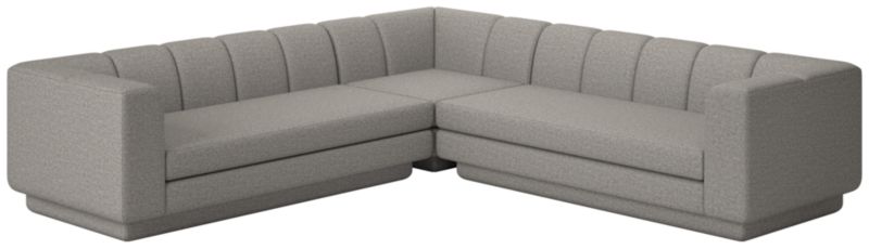 Viewing product image Yarrow 3-Piece L-Shaped Sectional Sofa Taylor Felt Grey - image 1 of 7