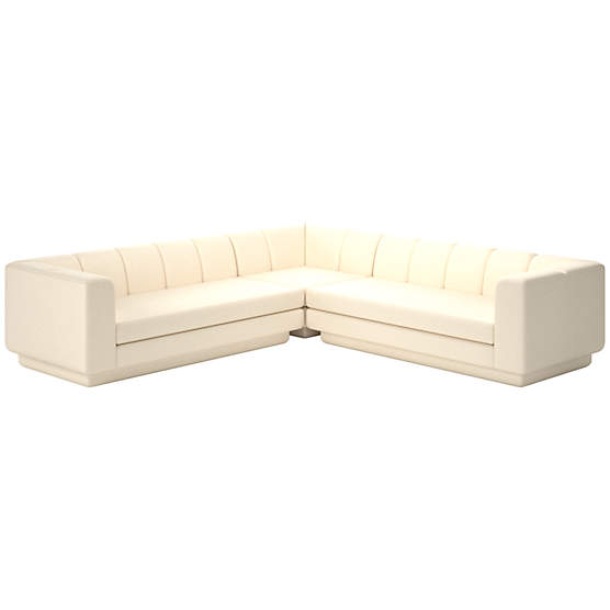 Yarrow 3-Piece L-Shaped Sectional Sofa Kanvas Sand
