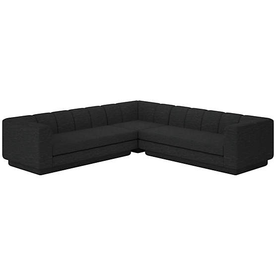 Yarrow 3-Piece L-Shaped Sectional Sofa Curious Ebony