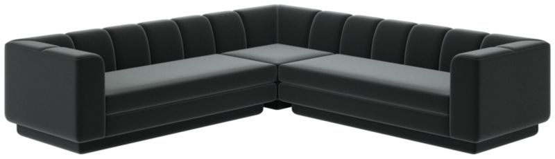 Viewing product image Yarrow 3-Piece L-Shaped Sectional Sofa Como Dark Grey - image 1 of 7