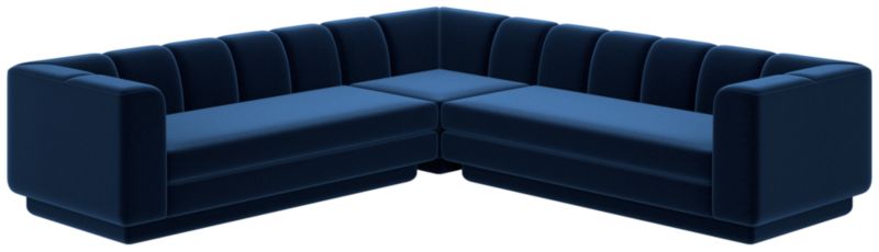 Viewing product image Yarrow 3-Piece L-Shaped Sectional Sofa Como Indigo - image 1 of 7