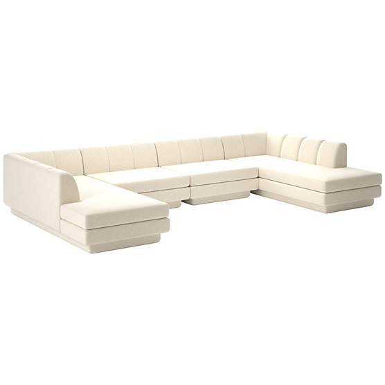 Yarrow 4-Piece U-Shaped Sectional Sofa Nomad Snow