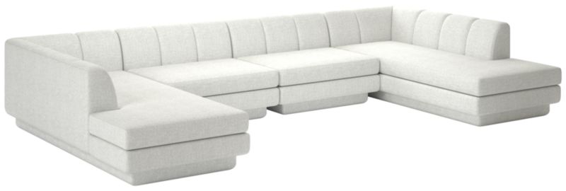 Viewing product image Yarrow 4-Piece U-Shaped Sectional Sofa Elliot Dove - image 1 of 7