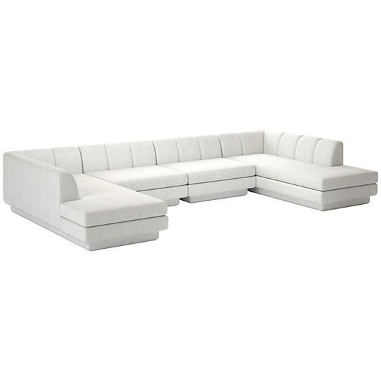 Yarrow 4-Piece U-Shaped Sectional Sofa Elliot Dove