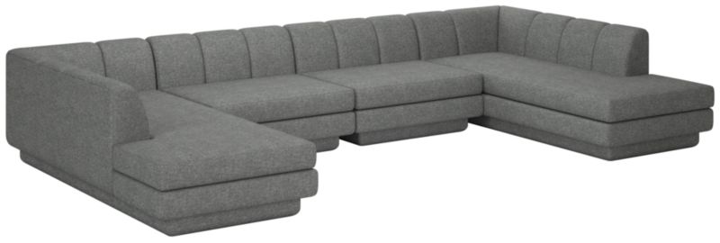 Viewing product image Yarrow 4-Piece U-Shaped Sectional Sofa Hatch Charcoal - image 1 of 7