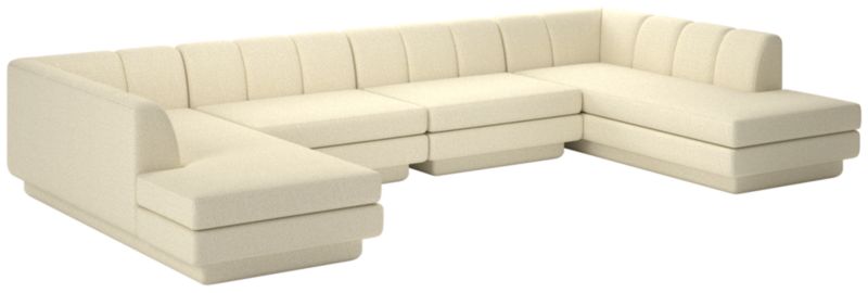 Viewing product image Yarrow 4-Piece U-Shaped Sectional Sofa Bloce Cream - image 1 of 7