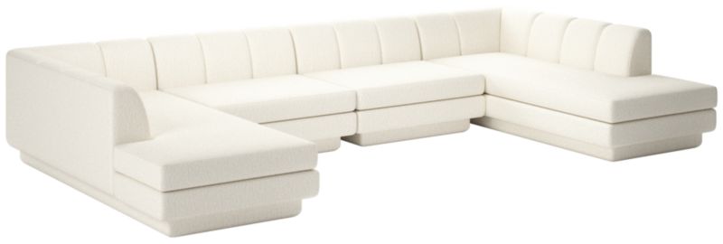 Viewing product image Yarrow 4-Piece U-Shaped Sectional Sofa Wooly Sand - image 1 of 7