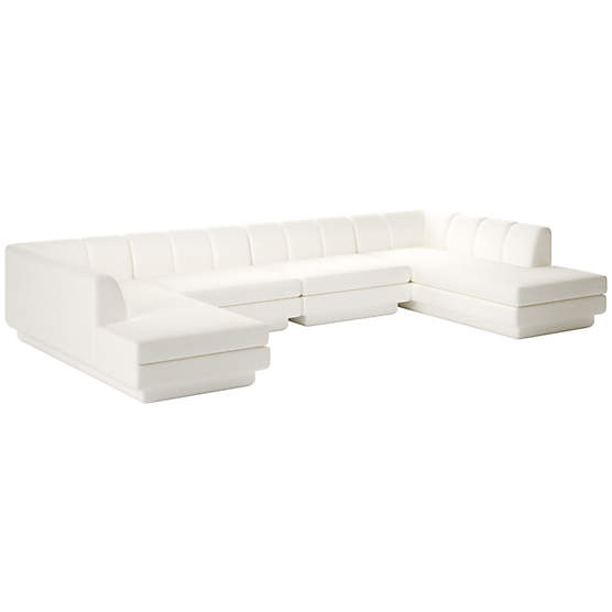 Yarrow 4-Piece U-Shaped Sectional Sofa Dream Pina Colada