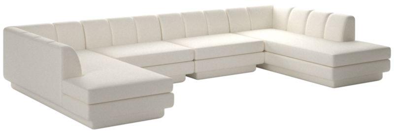 Viewing product image Yarrow 4-Piece U-Shaped Sectional Sofa Camila Oyster - image 1 of 12