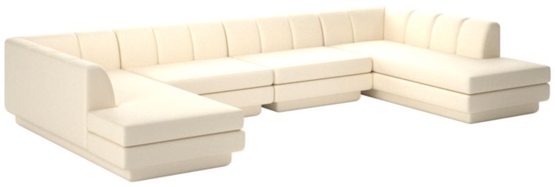 Viewing product image Yarrow 4-Piece U-Shaped Sectional Sofa Kanvas Sand - image 1 of 7