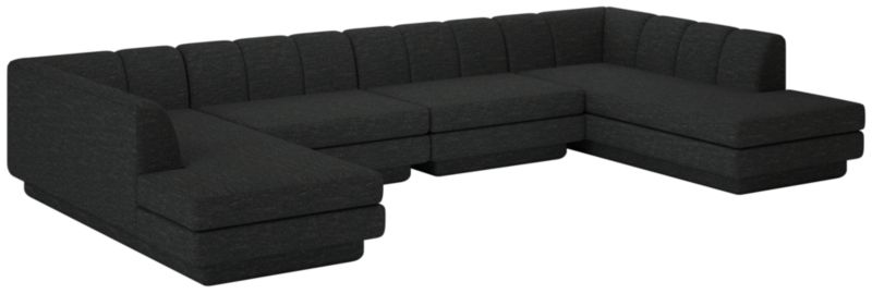 Viewing product image Yarrow 4-Piece U-Shaped Sectional Sofa Curious Ebony - image 1 of 7