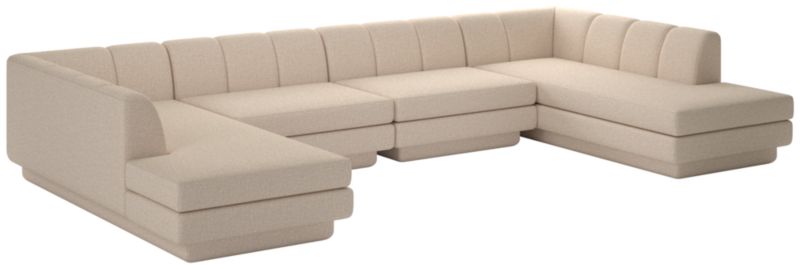 Viewing product image Yarrow 4-Piece U-Shaped Sectional Sofa Artisan Barley - image 1 of 12