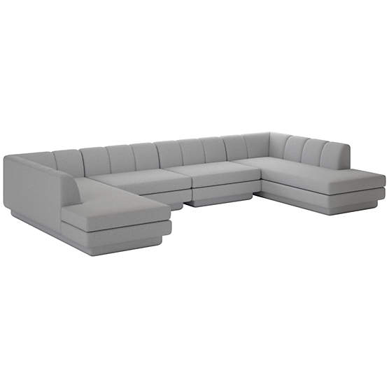 Yarrow 4-Piece U-Shaped Sectional Sofa Artisan Ash