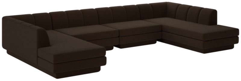 Viewing product image Yarrow 4-Piece U-Shaped Sectional Sofa Porto French Roast - image 1 of 12