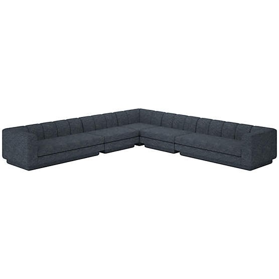 Yarrow 5-Piece L-Shaped Sectional Sofa Curious Eclipse