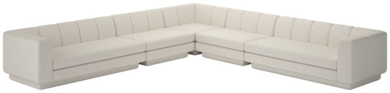 Yarrow 5-Piece L-Shaped Sectional Sofa Bloce Grey - image 0 of 8