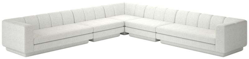 Yarrow 5-Piece L-Shaped Sectional Sofa Elliot Dove - image 0 of 8