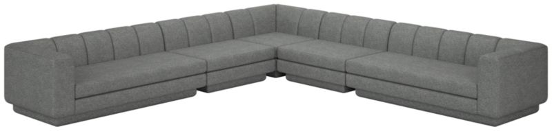 Yarrow 5-Piece L-Shaped Sectional Sofa Hatch Charcoal - image 0 of 8