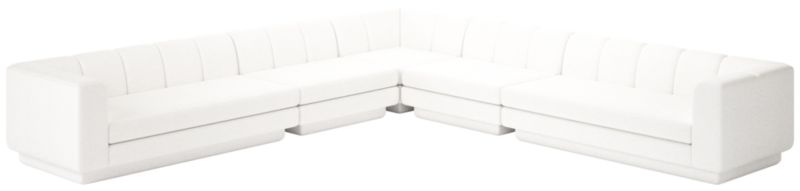 Yarrow 5-Piece L-Shaped Sectional Sofa Curious Linen - image 0 of 8