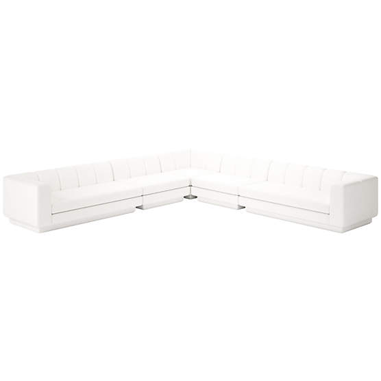 Yarrow 5-Piece L-Shaped Sectional Sofa Curious Linen