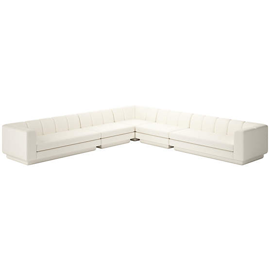 Yarrow 5-Piece L-Shaped Sectional Sofa Wooly Sand