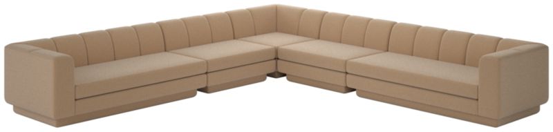 Viewing product image Yarrow 5-Piece L-Shaped Sectional Sofa Coverlet Wheat - image 1 of 12