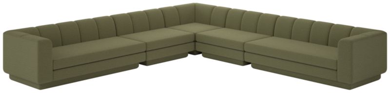Viewing product image Yarrow 5-Piece L-Shaped Sectional Sofa Coverlet Hunter - image 1 of 12