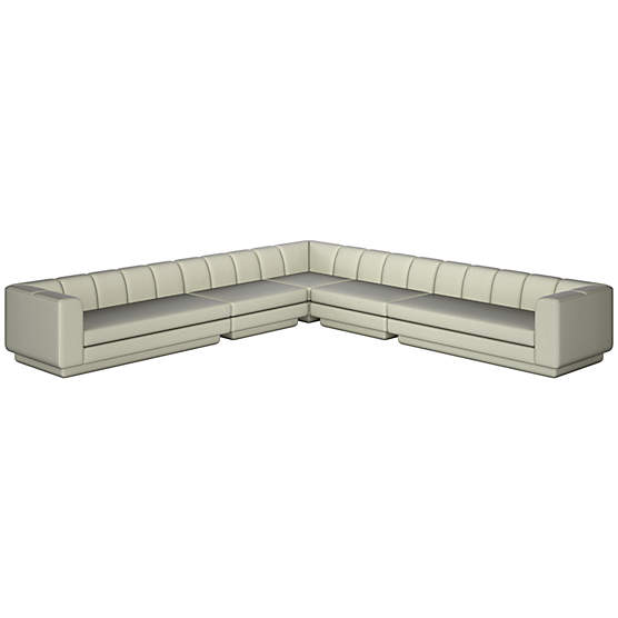 Yarrow 5-Piece L-Shaped Sectional Sofa Colourwash Snow