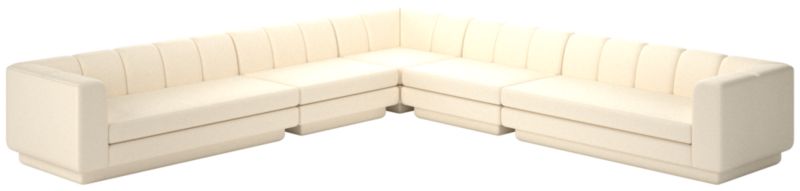 Yarrow 5-Piece L-Shaped Sectional Sofa Kanvas Sand - image 0 of 8