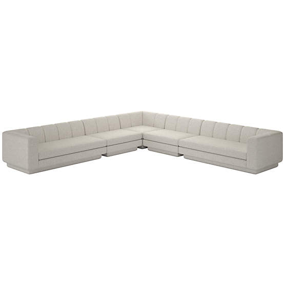 Yarrow 5-Piece L-Shaped Sectional Sofa Illecebrous Sandstone