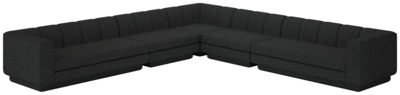 Yarrow 5-Piece L-Shaped Sectional Sofa Curious Ebony - image 0 of 8