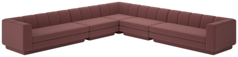 Yarrow 5-Piece L-Shaped Sectional Sofa Lisbon Rose Brown - image 0 of 8