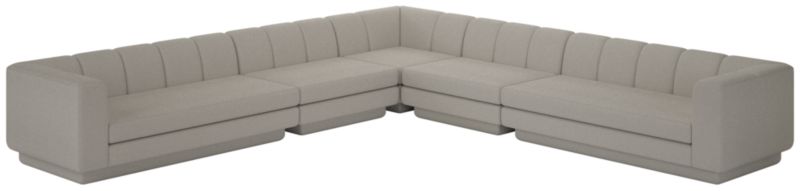 Viewing product image Yarrow 5-Piece L-Shaped Sectional Sofa Nomad Stone - image 1 of 12