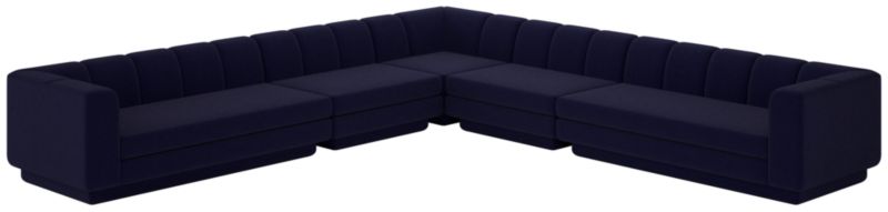 Viewing product image Yarrow 5-Piece L-Shaped Sectional Sofa Porto Indigo - image 1 of 12