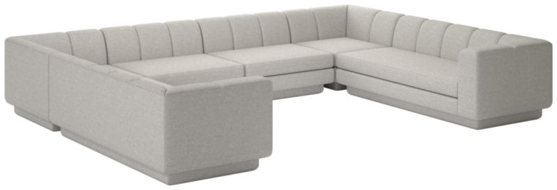 Yarrow 6-Piece U-Shaped Sectional Sofa Hatch Platinum - image 0 of 8