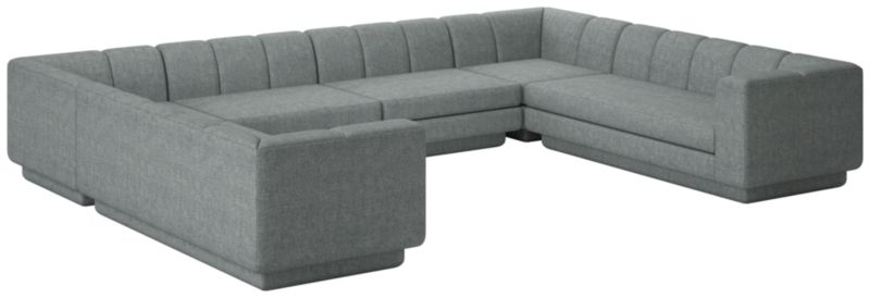 Yarrow 6-Piece U-Shaped Sectional Sofa Nomad Charcoal - image 0 of 8