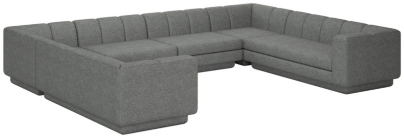 Viewing product image Yarrow 6-Piece U-Shaped Sectional Sofa Hatch Charcoal - image 1 of 7