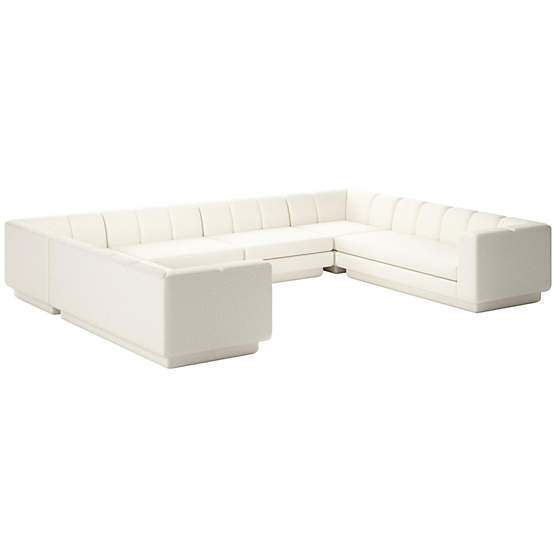 Yarrow 6-Piece U-Shaped Sectional Sofa Wooly Sand