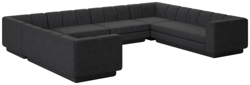 Yarrow 6-Piece U-Shaped Sectional Sofa Bloce Noir - image 0 of 8