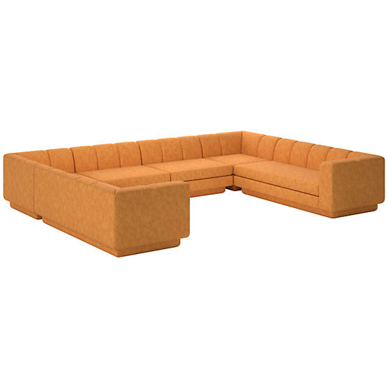 Yarrow 6-Piece U-Shaped Sectional Sofa Dream Ginger Tea