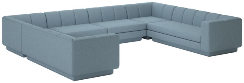 Yarrow 6-Piece U-Shaped Sectional Sofa Lisbon Wedgewood - image 0 of 8