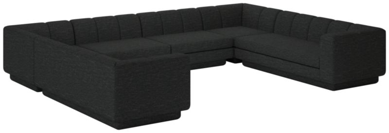 Yarrow 6-Piece U-Shaped Sectional Sofa Curious Ebony - image 0 of 8